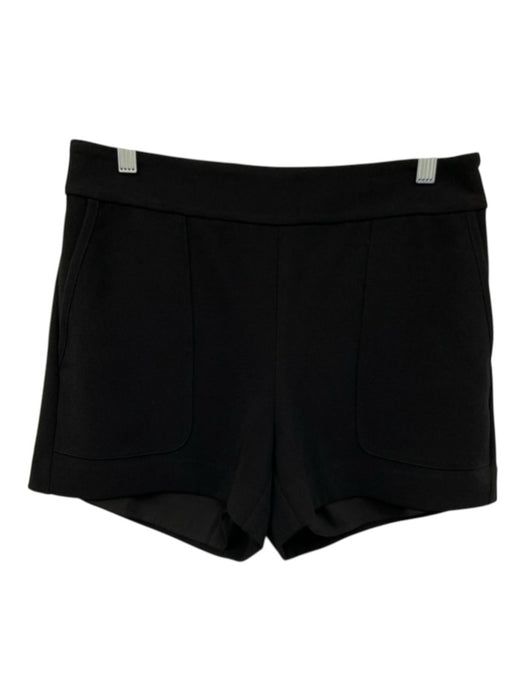 Marie Oliver Size 4 Black Polyester Side Zip Patch Pocket Mini Shorts Black / 4