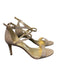 Michael Kors Shoe Size 6.5 Gold Fabric metalic Sandal Medium Rise Strappy Shoes Gold / 6.5