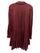 Cinq a Sept Size 4 Burgundy Red Polyester Shimmer Long Balloon Sleeve Dress Burgundy Red / 4
