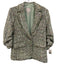 5a7 Cinq a Sept Size 0 Multicolor Polyester & Acrylic Tweed Ruched Sleeve Jacket Multicolor / 0