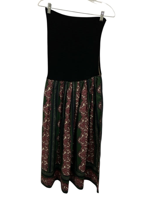 Cara Cara Size XS Black & Multi Viscose & Polyester Fabric Block Side Zip Dress Black & Multi / XS
