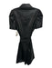 Tyler Boe Size 4 Black Polyurethane Tie Belt Button Front Short Sleeve Dress Black / 4
