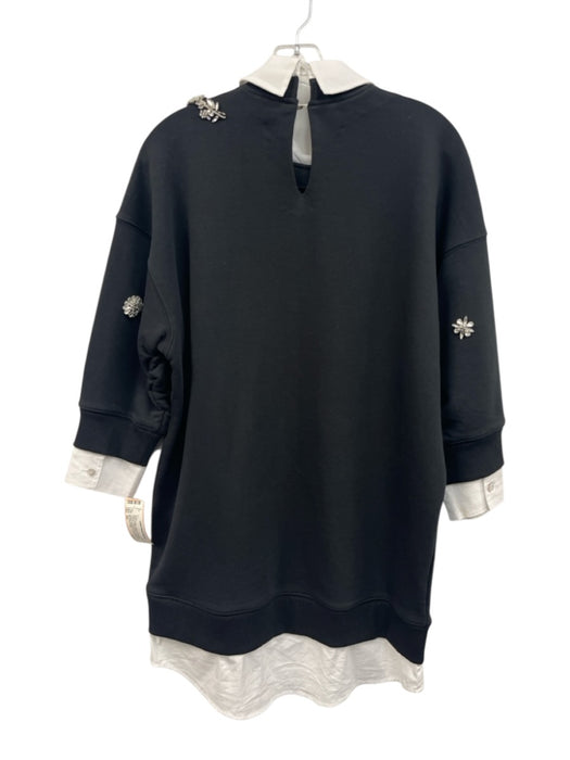 5a7 Cinq a Sept Size XS Black & White Cotton & Polyester Collared Dress Black & White / XS