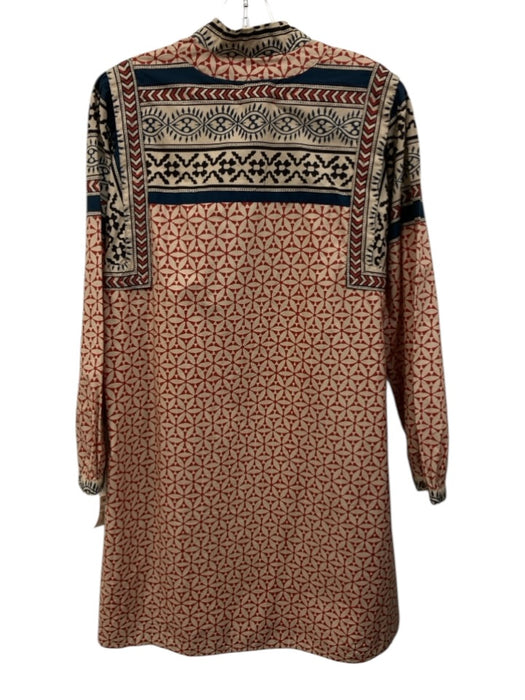 XiRENA Size S Cream & Multi Cotton Tie Belt Dress Cream & Multi / S