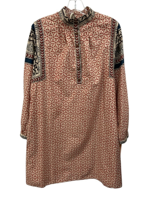 XiRENA Size S Cream & Multi Cotton Tie Belt Dress Cream & Multi / S