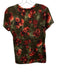 L'agence Size S Green & Multi Rayon floral print Short Sleeve Top Green & Multi / S