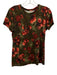 L'agence Size S Green & Multi Rayon floral print Short Sleeve Top Green & Multi / S