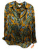 L'agence Size S Multicolor Silk Button Up Long Sleeve All Over Print Top Multicolor / S