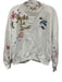 5a7 Cinq a Sept Size XS White & Multi Cotton Blend Long Sleeve Sweatshirt White & Multi / XS
