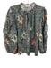 Ulla Johnson Size 4 Teal & Purple Cotton Blend Paisley Long Sleeve Floral Top Teal & Purple / 4