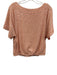 Trina Turk Size Small Pink Polyester Blend Sequined Short Sleeve Top Pink / Small
