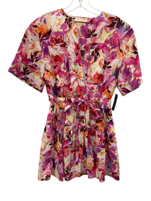 Ulla Johnson Size 0 Pink, Orange, multi Cotton Abstract Floral Dress Pink, Orange, multi / 0