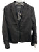 Banana Republic Size 4 Black Rayon Blend Shimmer 1 Button Blazer Jacket Black / 4