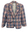 Derek Lam 10 Crosby Size 6 Blue, Pink, White Cotton Blend Boucle Plaid Jacket Blue, Pink, White / 6