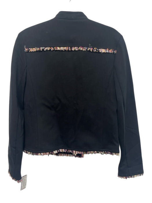 Tory Burch Size 4 Black, Cream, Multi Viscose Blend Tweed Fabric Block Jacket Black, Cream, Multi / 4