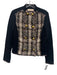 Tory Burch Size 4 Black, Cream, Multi Viscose Blend Tweed Fabric Block Jacket Black, Cream, Multi / 4