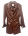 5a7 Cinq a Sept Size 6 Maroon Brown Viscose Polyurethane Long Sleeve Dress Maroon Brown / 6