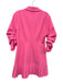 5a7 Cinq a Sept Size 4 Neon Pink Polyester Blend Pleated Button Down Dress Neon Pink / 4
