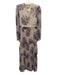 Ba&sh Size 1/S Cream & Purple Rhinestone Mesh Abstract Floral Maxi Dress Cream & Purple / 1/S