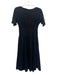 COS Size XS Black Cotton Blend Half Sleeve Back Zip Midi Maxi Dress Black / XS