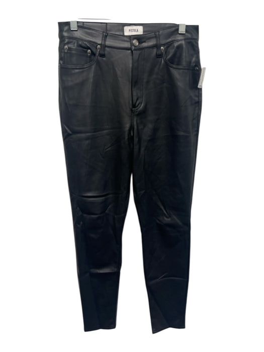 Pistola Size 27 Black Polyurethane Faux Leather High Rise Skinny Leg Pants Black / 27