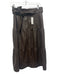 Marie Oliver Size 4 Dark Brown Polyurethane Faux Leather Waist tie Midi Skirt Dark Brown / 4