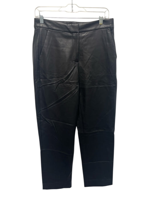 J Crew Size 6 Black Polyurethane Faux Leather High Rise Wide Leg Pants Black / 6