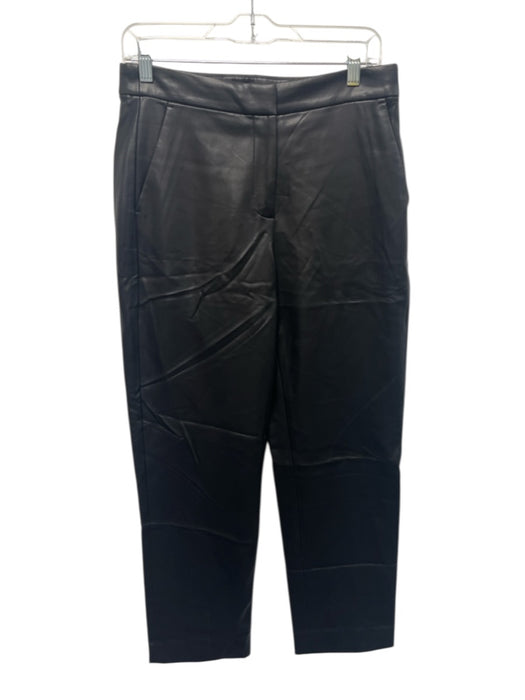 J Crew Size 6 Black Polyurethane Faux Leather High Rise Wide Leg Pants Black / 6