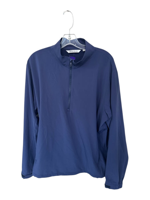 Peter Millar Navy Recycled Polyester Solid Half Zip Golf Men's Pullover Navy / L
