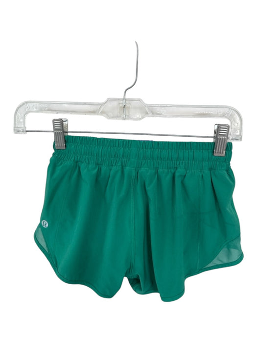 Lululemon Size 0 Green Recycled Polyester Blend Elastic Waist Athletic Shorts Green / 0