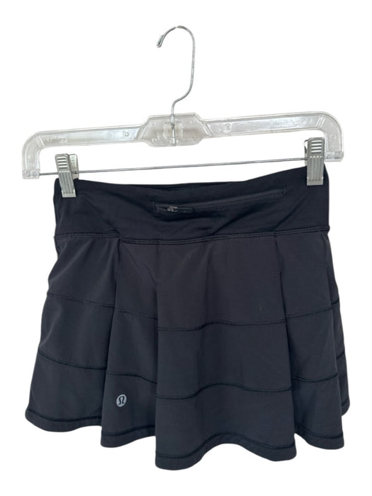 Lululemon Size 0 Black Recycled Polyester Tiered Athletic Skort Black / 0