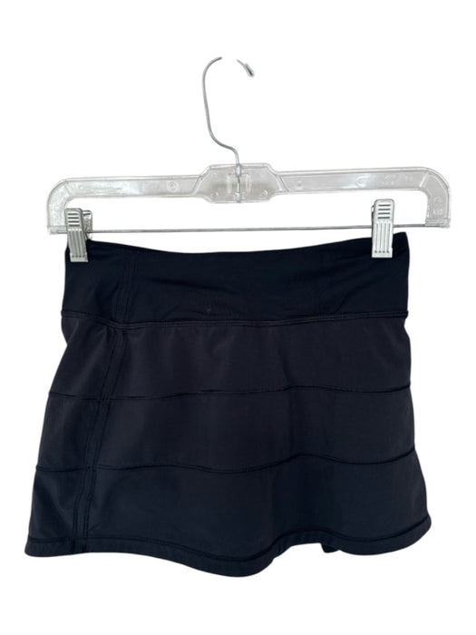 Lululemon Size 0 Black Recycled Polyester Tiered Athletic Skort Black / 0