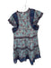 Sea New York Size M Navy & Purple Cotton Flutter Cap sleeve Botanical Dress Navy & Purple / M