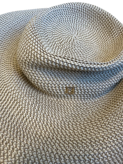 Eric Javits Tan Straw Packable Hat Tan / ADJUSTABLE