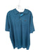 Peter Millar Size XL Blue & Navy Polyester Striped Golf Men's Polo Blue & Navy / XL