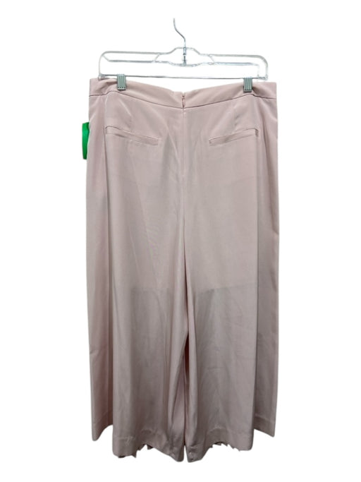 Tibi Size 8 Light Pink Silk Back Zip Wide Leg Pants Light Pink / 8