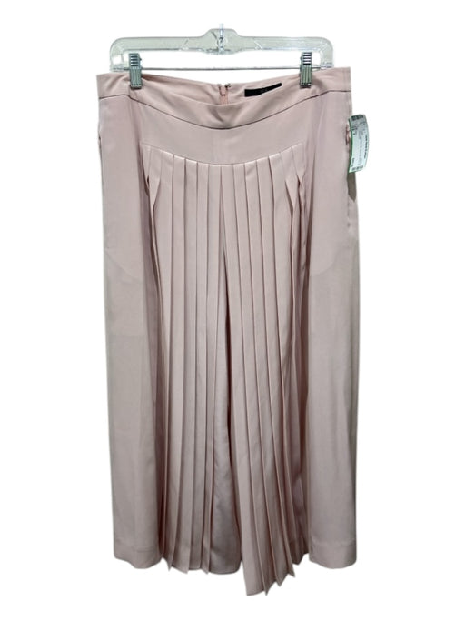 Tibi Size 8 Light Pink Silk Back Zip Wide Leg Pants Light Pink / 8