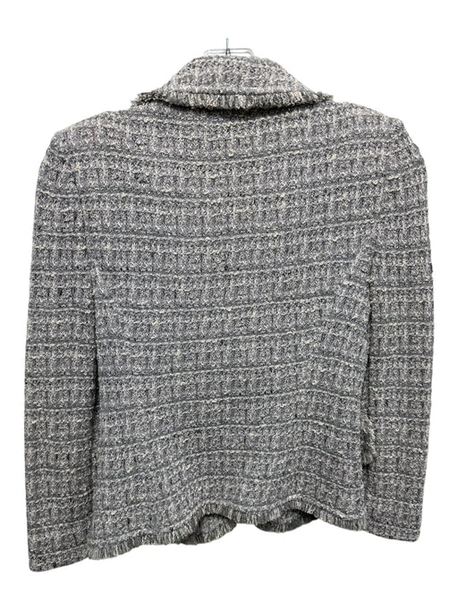 St. John Size 2 Gray & Light pink No Fabric Tag Tweed Fray Detail Jacket Gray & Light pink / 2