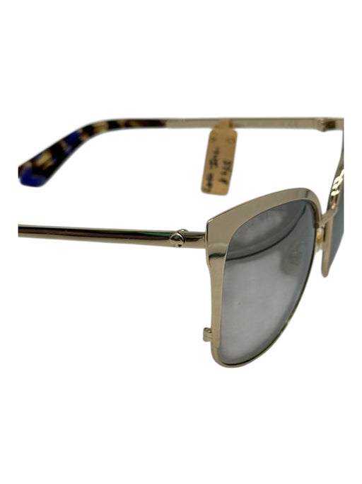 Kate Spade Gold Metal Mirrored Cat Eye Sunglasses Gold