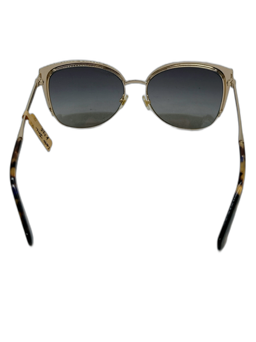 Kate Spade Gold Metal Mirrored Cat Eye Sunglasses Gold