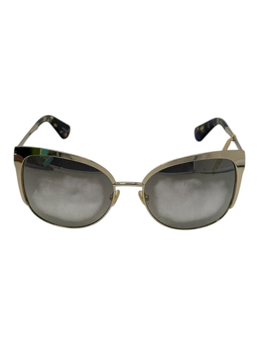Kate Spade Gold Metal Mirrored Cat Eye Sunglasses Gold