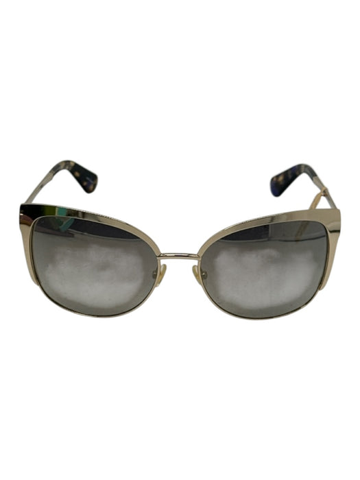 Kate Spade Gold Metal Mirrored Cat Eye Sunglasses Gold