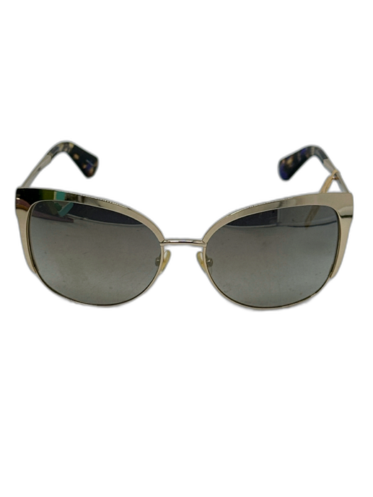 Kate Spade Gold Metal Mirrored Cat Eye Sunglasses Gold