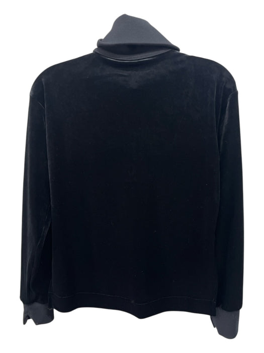 Spanx Size XS Black Polyester Velvet Quarter Zip Sweater Black / XS