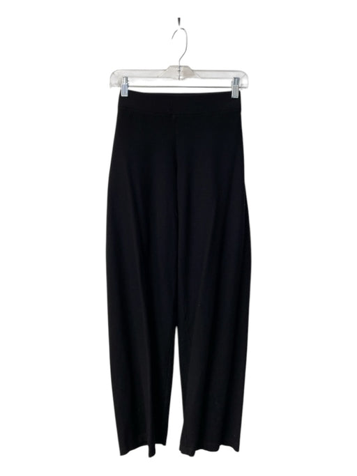 Eileen Fisher Size L Black Poly Blend Pull on Tapered Stretch Pants Black / L