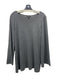 Eileen Fisher Size M Dark Gray Wool Scoop Neck Long Bell Sleeve Top Dark Gray / M