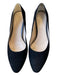 Cole Haan Shoe Size 8.5 Black Suede Almond Toe Pump Chunk Heel Slide On Shoes Black / 8.5