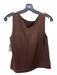 St John Size 6 Brown Wool Blend Square Neck Sleeveless Top Brown / 6