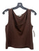 St John Size 6 Brown Wool Blend Square Neck Sleeveless Top Brown / 6