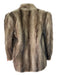 Saga Mink Size M Brown Print Mink Hook Clasp Coat Brown Print / M